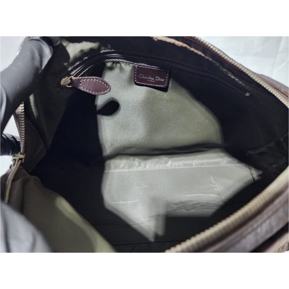 Authentic CHRISTIAN DIOR Cannage Quilted Lambskin Leather Soft Hobo Bag Brown - Picture 13 of 15